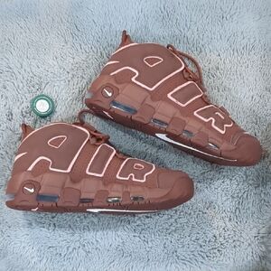 Nike Brown and Pink High-Top Sneakers with Chunky Sole